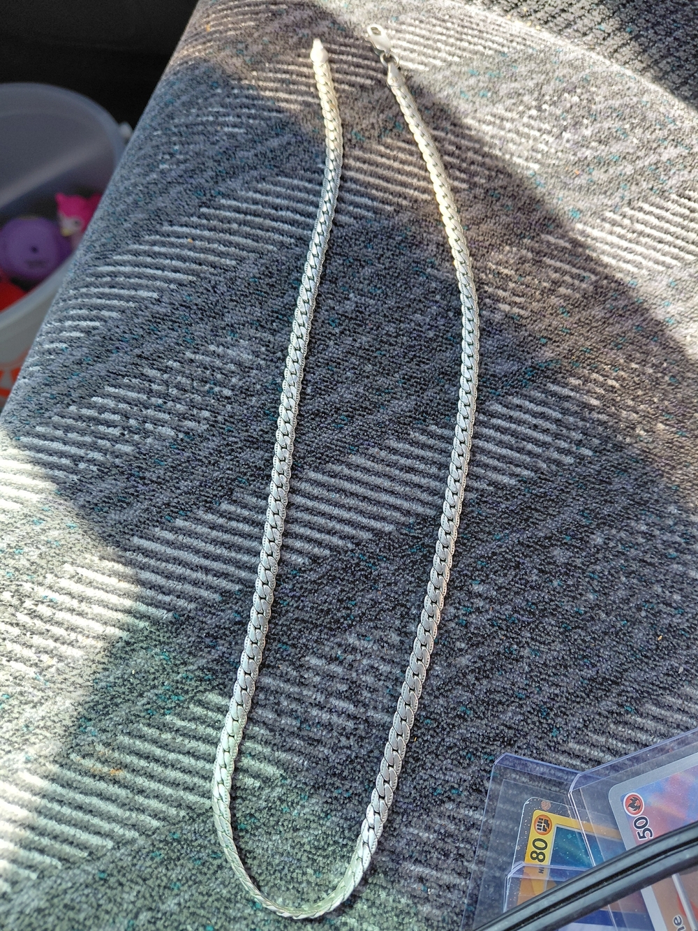 Silver Cuban Link Chain Necklace